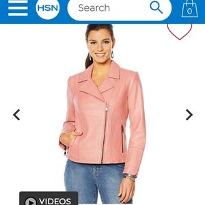 Brand new jacket never worn mauve leather jacket